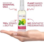Natural Flower Power Air Freshener Spray - Odor Eliminator w/Essential Oils - Home, Car & Fabric - Cruelty Free & Vegan - Variety Pack - Citrus & Spice and Peppermint & Lemon - 2 x 4 fl oz
