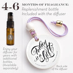 Luxury Car Air Freshener for Women - Refillable & Portable Essential Oil Fragrance Diffuser - Cute Car Accessories & Interior Decor - Mirror Hanging or Vent Clips - Two Hearts Cross Charm, Rose Scent