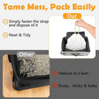 SZEE Travel Litter Box for Cats with Zipped Lid with 3 Pcs Disposable Liner Bags, Easy Cleaning, Suitable for Pets up to 15lbs, Portable Litter Box for Travel, Car, Hotel, Airplane, Camping - Grey