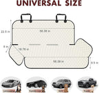 Backseat Cover for Dogs, Waterproof and Non-Slip Pet Bench Seat Covers, Car Seat Protector for Back Seat, Universal Size Rear Car Seat Cover Fits Cars, Trucks and SUVs, L-Beige&Black