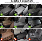 Center Console Cover Fit for Corolla Cross Faux Leather Car Armrest Cushion with Storage Bags, Cup Holder ＆ Phone Storage Multifunctional Middle Console Cover(Grey)