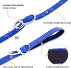 6FT Heavy Duty Dog Leash for Small Medium Large Dogs, Tangle Free Reflective Dog Training Leash with Double Handle, Seat Belt Buckle & Poop Bag Holder (Navy Blue)