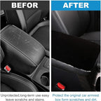 Fluffy Furry Armrest Cover for Car, Auto Center Console Cover Pad Car Soft Console Pad Wool Fur Armrest Seat Box Cover Protector Universal Fit for Most Vehicle, SUV (Black)