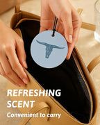 Boho Blue Western Round Car Air Freshener 4 Pcs, Preppy Cow Skull Cactus Cowgirls Boots Hanging Air Freshener for Cars Closet Drawer Books, Western Car Accessories Mirror Decor for Women