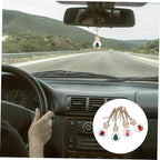 Mobestech 4pcs Car Diffuser Bottles Christmas Themed Ornaments for Car Holiday Decor Compact and Lightweight Design for Easy Hanging