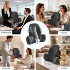 Lumbar Support Pillow with Fixed Chuck | Ergonomic Memory Foam Cushion | Washable Cover | Back Pain Relief & Posture Improvement | Fits Car/Office/Gaming Chairs/Wheelchairs & Home