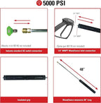 Simpson Cleaning 80179 Universal 48-Inch Insulated Pressure Washer Wand threaded for Hot and Cold Water use up to 5000 PSI
