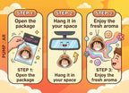 PumpCar 2 pieces Luffy head double-sided hanging cartoon cherry-scented funny car air freshener Cool hanging for rearview mirror Car Interior Accessories Gifts