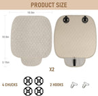 Linen Car Seat Covers for Cars - Non-Slip and Soft, 2 PCS Bottom Seat Cover Protectors with Storage Pocket, Linen Front Seat Covers Used for SUVs, Cars, Sedans (Beige)