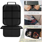 Meolsaek Car Seat Protector for Child Car Seat, Durable 600D Fabric Waterproof Car Seat Cover with Thick Pad Non-Slip Backing，No Imprints (Thicker Black-2pc)