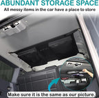 Car Rear roof Storage net Organizer Compatible with Compatible with Ineos Grenadier 2020-2025 Hanging Storage Bag，Overlanding Gear Must Haves Cargo Net, Long Road Trip Camping Interior Accessories