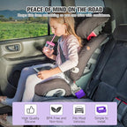Morlike Silicone Seatbelt Secure Buckle Safety Cover Lock (Purple, 2 Pack)