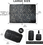 Camo Poncho Liner, Army Blanket, Military Sleeping Bag, with A Compression Carrying Bag, for Traveling, Hiking, Camping, Outdoor Survival, Car Blanket