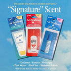 Vacation Air Freshener Variety Pack, 6 Exclusive Summer Scents, Includes Classic Lotion, Chardonnay Oil, After Sun Gel, Classic Whip, Super Spritz & Baby Oil Scents, Deodorizer for Car, Home & Office