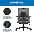 Mount-It! Office Chair Cushion, Lumbar Support Pillow for Office Chair, Back Support for Work, Office, Gaming with Memory Foam Filling for Back Pain Relief, Improve Posture, Black with Washable Cover