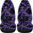 Halloween Crow Car Seat Covers Breathable Front Seat Cover Soft Anti-Slip Back Fabric Auto Interior Accessories All-Season Protection Universal Vehicle Accessories