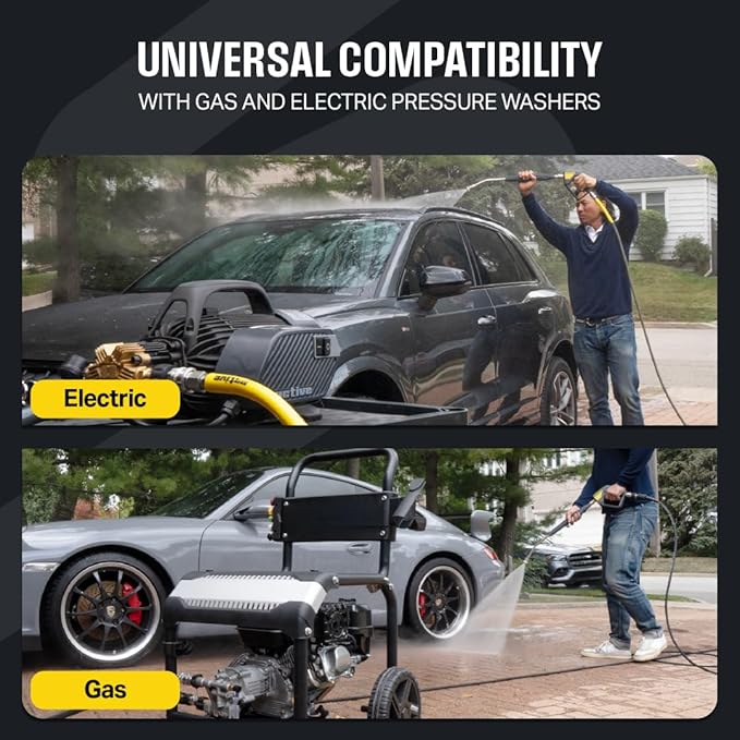 Active Washer Extension Wand for Hard to Reach Areas During car wash at Home and for Professional Detailing - Short Pressure Washer Wand Replacement with 1/4” Quick Connect