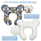 Baby Neck Pillows - Upgraded Toddler Travel Cushion for Toddler Head and Neck, Infant Neck Pillow for Car Plane Stroller Pushchair - Flower B