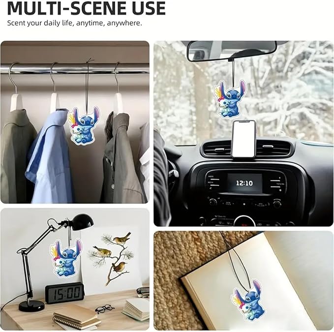 Rawan 9 Pack Car Air Freshener Cartoon, Cars Accessories Cute for Women Girls And men Car, Funny Decor Hanging Fresheners Interior Room Decorations, for Christmas Gift