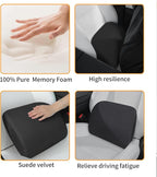 Memory Foam Lumbar Support Pillow for Tesla Model 3 Model Y Model S/X Cybertruck Model 3 Hidden Model Y Juniper Accessories - Mid/Lower Back Support Cushion for Car Seat (Black)