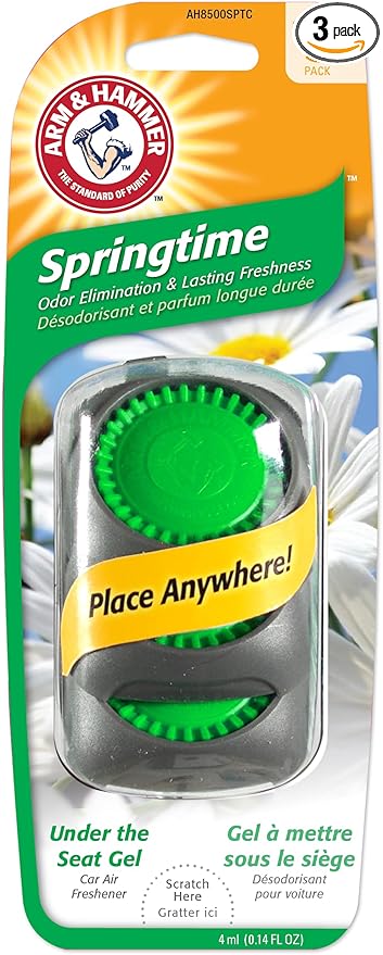 Arm & Hammer AH8500SPT Under The Seat Air Freshener, Springtime, 3 Pack