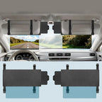 Veharvim Polarized Sun Visor Extender, Upgraded UV400 Car Sun Visor Extension with PC Lens and Side Sunshade,Anti-Glare Visor for Safe Driving,UV-Filtering (No Zipper, Driver Side+Passenger Side)
