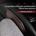 Mandark Car Knee Cushion Pad, Leather Memory Foam Vehicle Door Armrest Pillow for Leg Elbow, Comfort Auto Interior Center Console Thigh Support Mat Accessories, Universal for Most Cars (Brown)