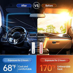 2026 Windshield Sun Shade Umbrella, Foldable Car Umbrella Sunshade with UV Block Car Front Window (Heat Insulation Protection) for Auto Windshield Covers Trucks Cars (Large)