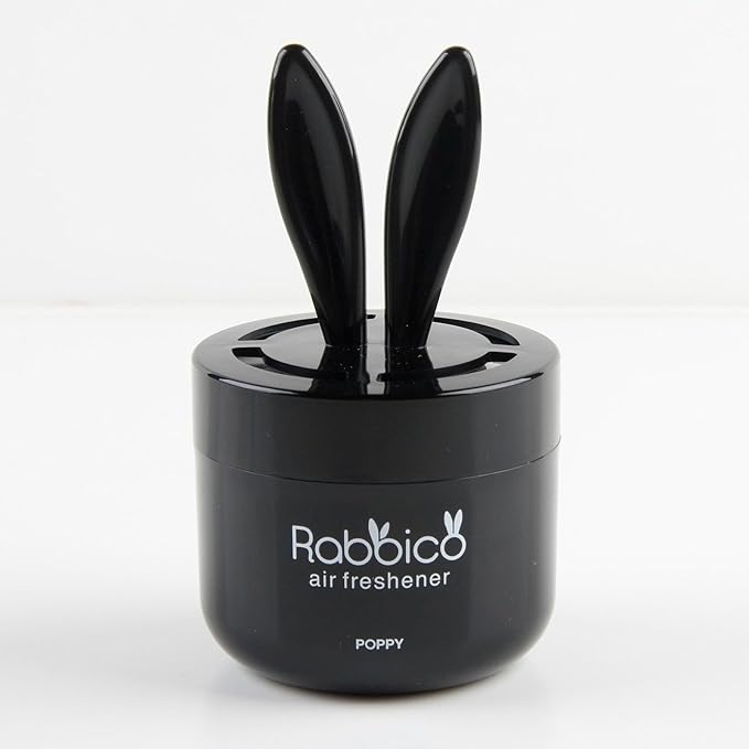 Diax RABBICO Poppy Rabbit Car/Home Air Freshener Japan 2 Packs White Musk Scent - Black