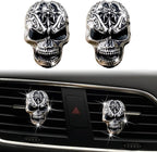 2 Pcs Cute Skull Vent Clips, Skull Head Car Air Fresheners, Car Interior Decor