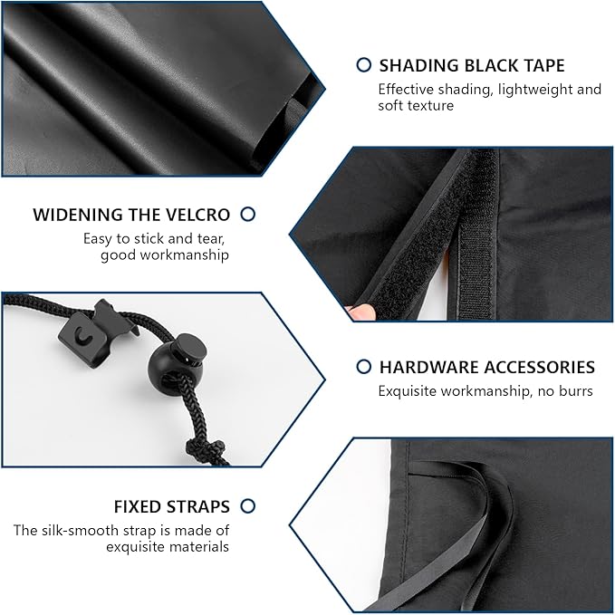5PCS Car Privacy Curtains, Auto Window Shades Kit with 2 Front&Rear Side Window Shades, 98% Light Blocking Divider Curtain, Privacy Window Cover, Baby Shade for Sleeping, Car Camping Essentials