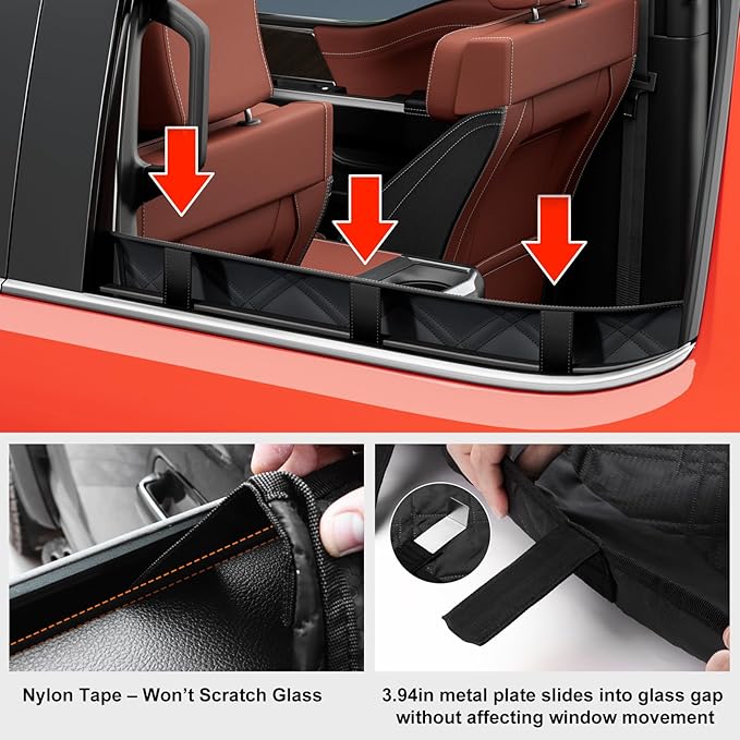 Dog Car Door Protector – 20% Larger Design for Trucks & Large SUVs, 2 Packs PU Material Thickened Waterproof Door Panel Covers, Protects Doors from Dog Scratching