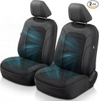 GIANT PANDA Air Cool Mesh Car Seat Cover Custom Fit Subaru Outback Forester Crosstrek Legacy Impreza,Breathable Cooling Seat Protector with Leather Back Pannel(Black)