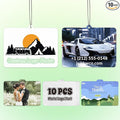 10-1000 Pcs Custom Air Fresheners with Picture - Personalized Photo Logo Text Double Sided Air Freshener Customized Bulk Gifts for Car Business Branding Events (Landscape Rectangle, Various)
