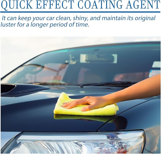 Sopami Car Coating Spray, Quick Effect Coating Agent for Car, Quickly Coat Car Wax, Car Scratch Wax Polish Spray Waterless Wash, Easy to Use (1set)