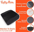 Car Seat Cushion, Comfort Memory Foam Car Cushions for Driving - Sciatica & Lower Back Pain Relief, Driver Seat Pillow for Auto, Office Chair, Wheelchair - Black
