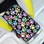 Universal Car Center Console Cushion Pad,Dog Paw Print 2 Car Armrest Pad Car Armrest Seat Box Cover Protector for Most Vehicle, SUV, Truck, Car