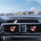 Ladybug Car Accessories,2pcs Lady Bug Air Vent Clips Car Air Fresheners,Refillable Animal Decoration Diffusers,Girly Rhinestone Dashboard Charms for Women Teens