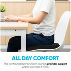 FORTEM Seat Cushion, Office Chair Cushion, Desk Chair Memory Foam, Sciatica Coccyx Tailbone Pain Relief, Pressure Relief, Sitting Pad, for Long Gaming & Sitting, Washable Cover, Non Slip, XL