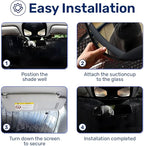 GENANY Funny Black Cats Windshield Sun Shade for Car SUV Truck (55x30 Inches),Sun Shade Windshield, Shades for Front Windows, Sunshade for Car Windshield, Protector Blocks UV