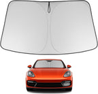 Proadsy 2026 Upgrade Windshield Sun Shade Custom Fit 2017-2025 2026 Porsche Panamera Foldable Front Sunshade Protector Sun Visor Blocks UV Rays Keep Car Cooler