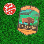 Outdoor Adventure Car Air Freshener 3 Pack Scented With Premium Oils By Fresh Fresheners (Yellowstone National Park)