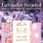 Pink Coastal Beach Lavender Car Air Freshener 3 Pcs, Preppy Beachy Seashell Conch Palm Tree Cars Scents Air Freshener for Women Girls, Ocean Beach Car Accessories Interior Mirror Decor Hanging