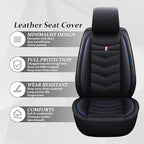 Car Seat Cover 6 Seats for Ford Explorer 2000-2026, Waterproof Durable Compatible Airbag, Premium Leather Seat Protector(6 Seats Luxury,Black Blue)