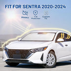 Car Window Shades for Nissan Sentra 2020-2024 Accessories - Full Set 6PCS Side Window Sunshades with Memory Frame & Blackout Fabric, Privacy UV Shield for Camping/Travel