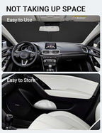 Proadsy 2026 Upgrade Front Windshield Sun Shade Foldable Sunshade Protector Custom Fit 2014-2018 Mazda 3 Accessories