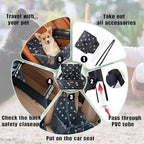 Dog Car Seat for Small Dogs Under 30 lbs - Easy to Clean, Dirt Resistant & Anti-Scratch Durable with Storage Pockets, Compatible with Dog seat Belt, Cold Pat Optional(Coffee)
