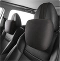 2pcs Car Neck Pillow for headrests,Support Drive Seats Head Cushion Pillows,Microfiber Velvet,Plant-Based Polyester,Thickness & Height Adjustable,11.8x7.5,Inner Liner fillable (Black Color)