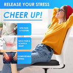 Gel Seat Cushion Portable Travel Cushions, 16.5" x 12" Large Size Super Thick Foldable Chair Seat Cushion Lightweight for Car Office Chair Wheelchair, Pressure Sores Tailbone Pain Relief