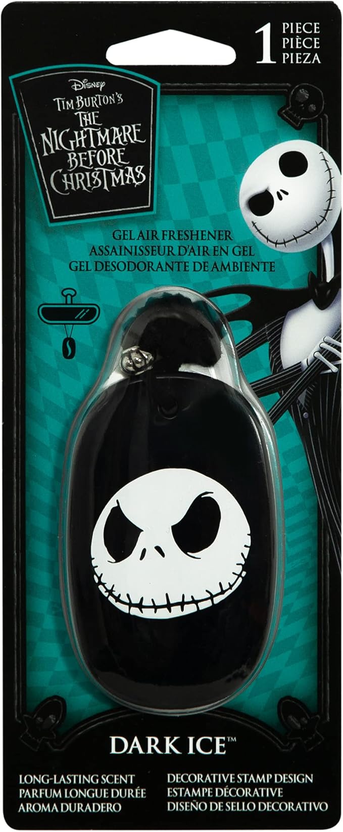 Plasticolor 005316R01 Nightmare Before Christmas Jack Face Dark Ice Scented Air Freshener